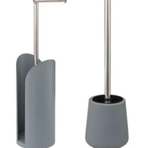 5Five Cocoon Flexibele toilethouder + toiletborstel - Grijs