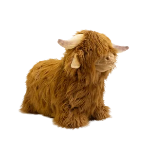 Wild & Soft Soft Bouncy Hoogland Koe - 67xH47cm - Bruin